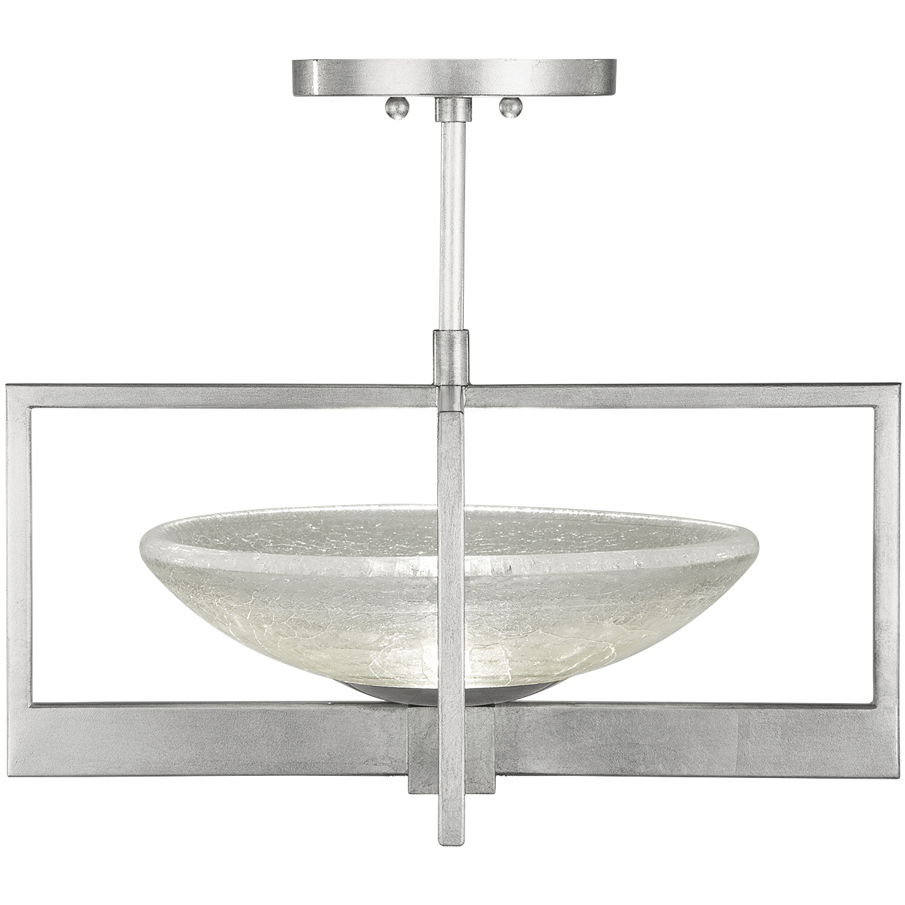Delphi LED 18 inch Silver Semi-Flush Mount Ceiling Light