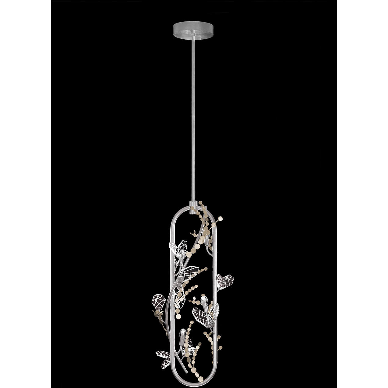 Volare 4 Light 11.5 inch Patinated Silver Pendant Ceiling Light