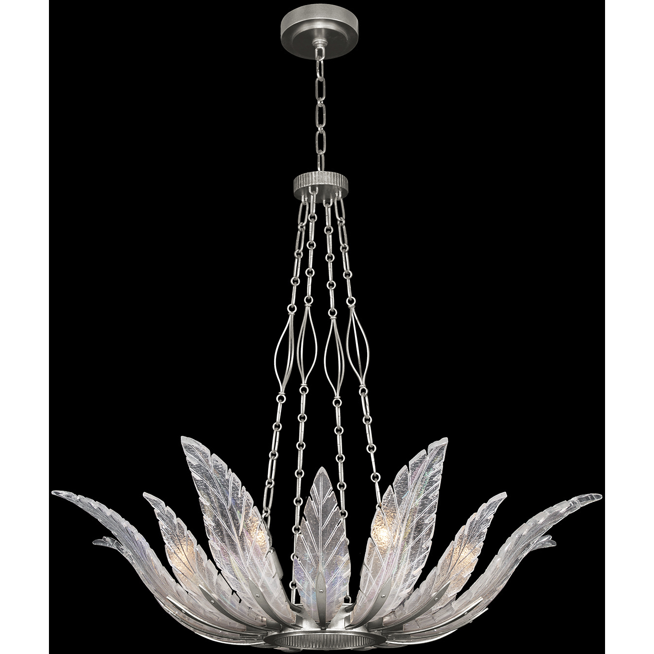 Plume 8 Light 39 inch Silver Pendant Ceiling Light