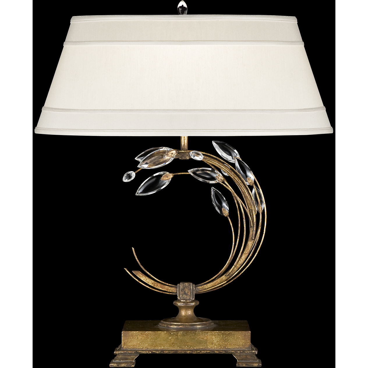 Crystal Laurel 31 inch 150 watt Gold Table Lamp Portable Light