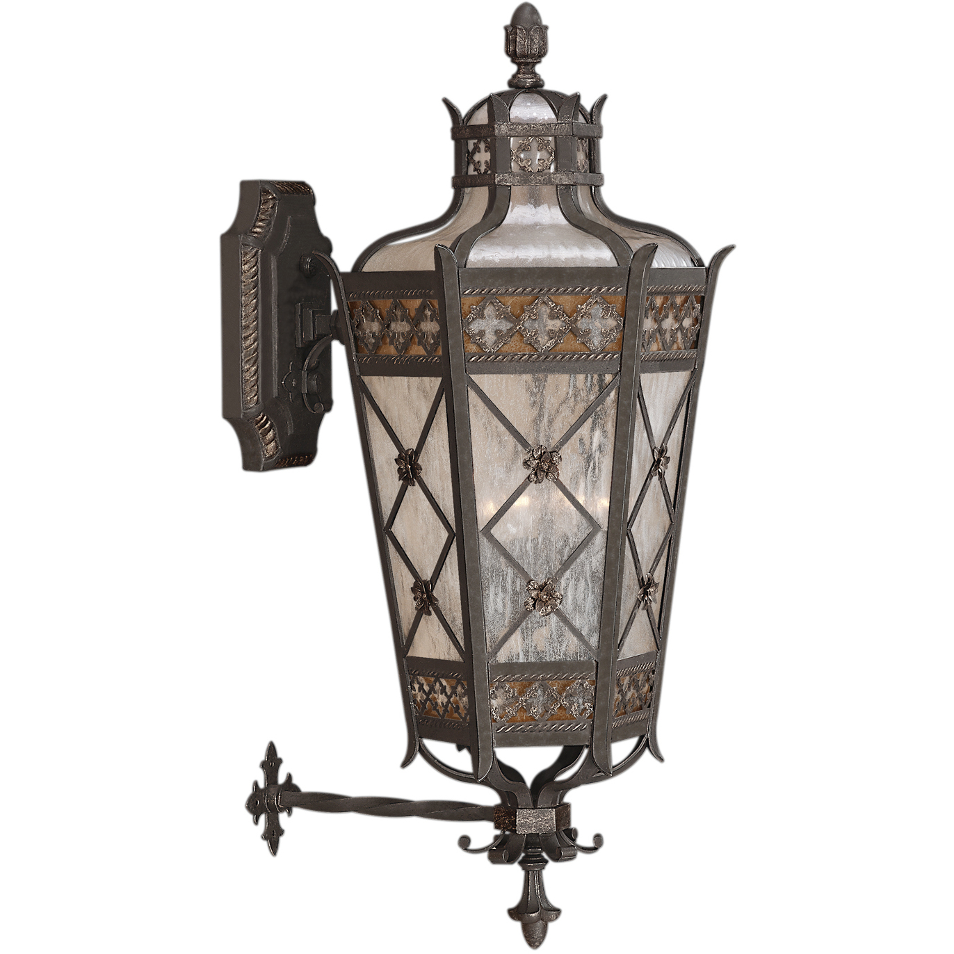 Fine Art Chateau Outdoor 4 Light 37 inch Bronze Outdoor Wall Mount 403681ST - Open Box