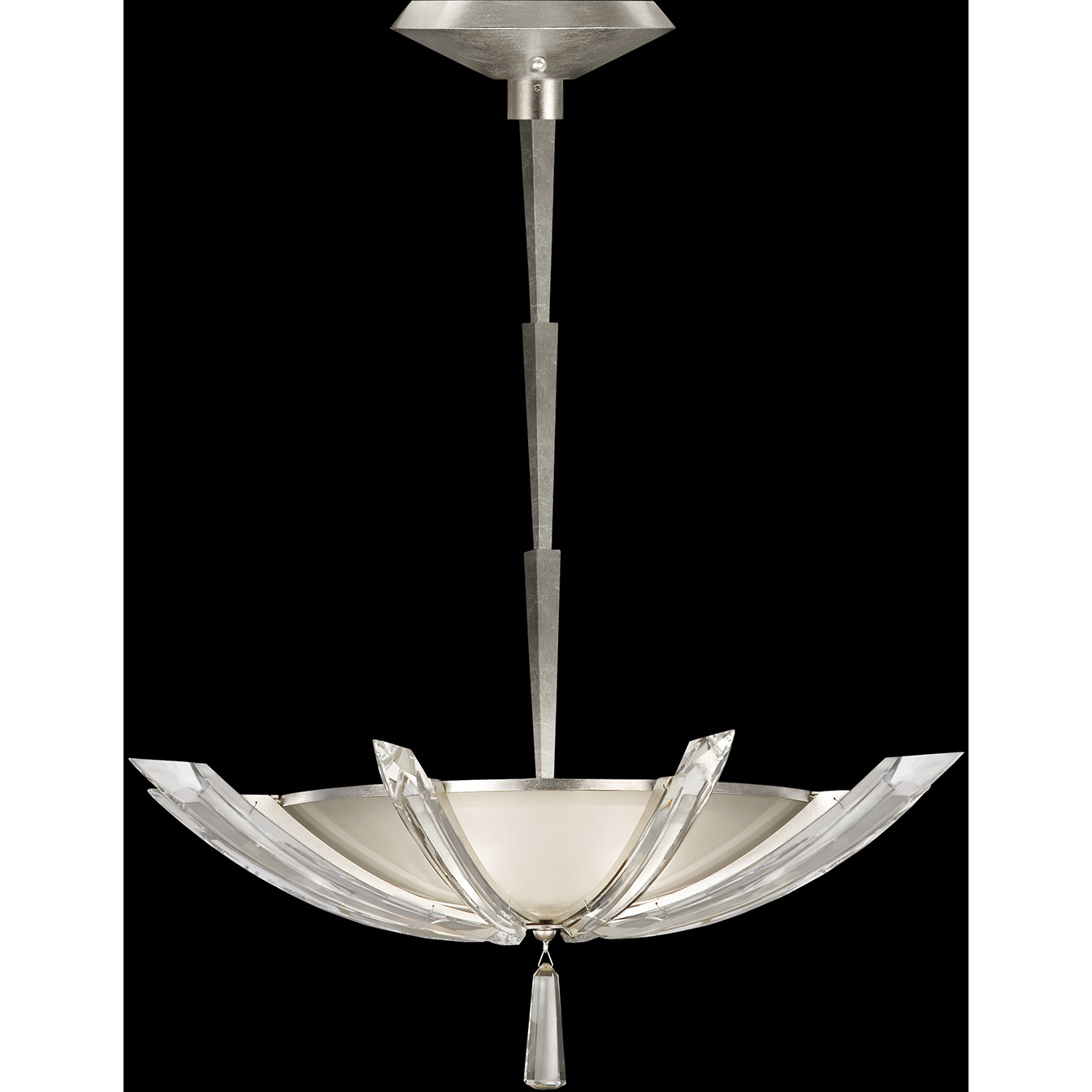 Vol de Cristal 3 Light 28 inch Silver Pendant Ceiling Light