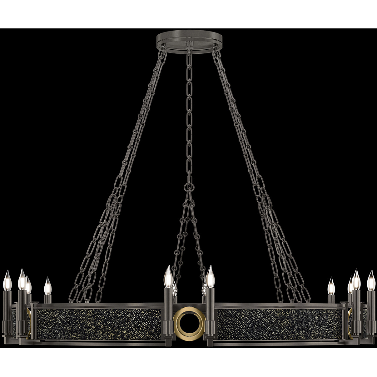 Mirage 12 Light 49.75 inch Black Chandelier Ceiling Light