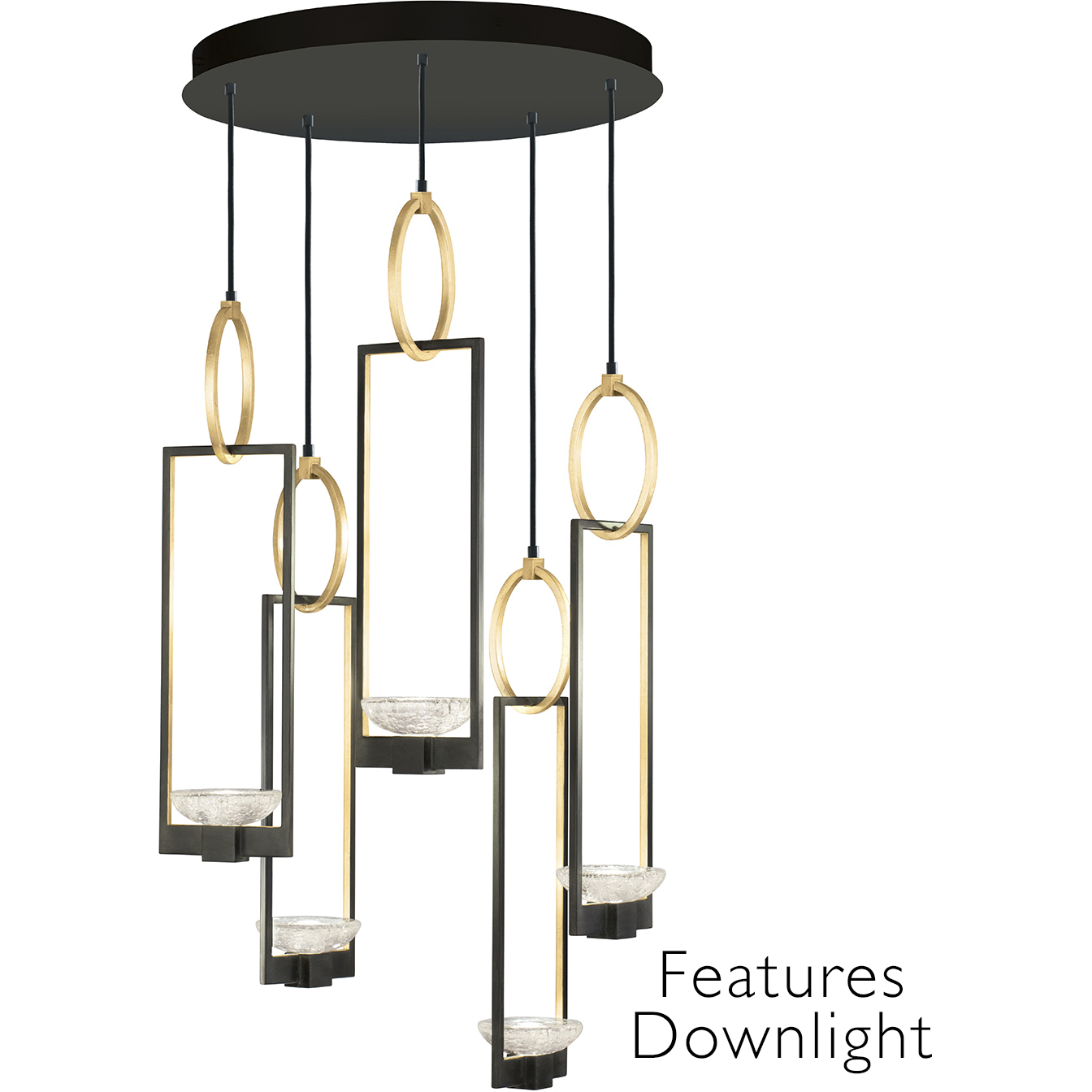 Delphi LED 26.5 inch Black Pendant Ceiling Light
