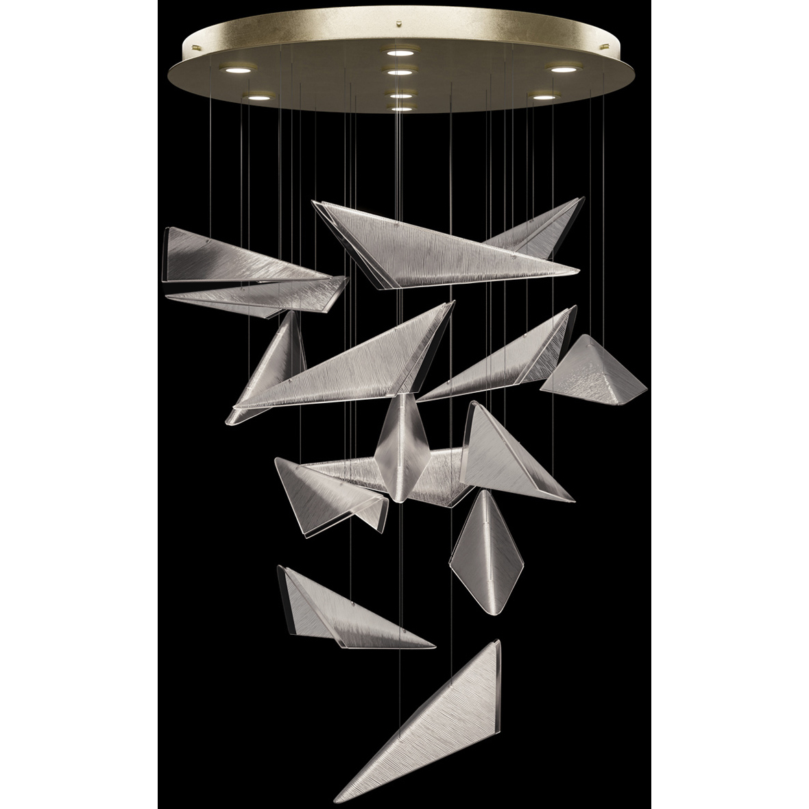 Volo 8 Light 36 inch Gold Pendant Ceiling Light