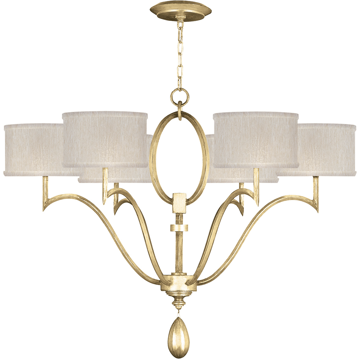 Allegretto 6 Light 39 inch Gold Chandelier Ceiling Light