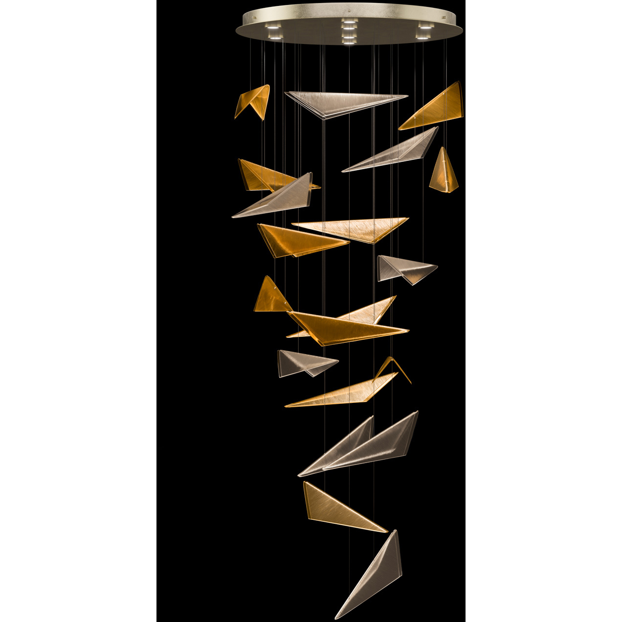 Volo 8 Light 36 inch Gold Pendant Ceiling Light