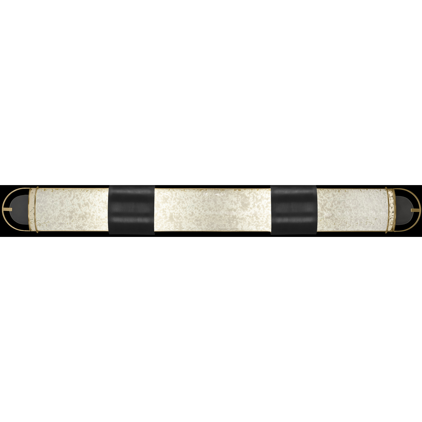 Bond 4 Light 48 inch Black and Gold Bath Bar Wall Light