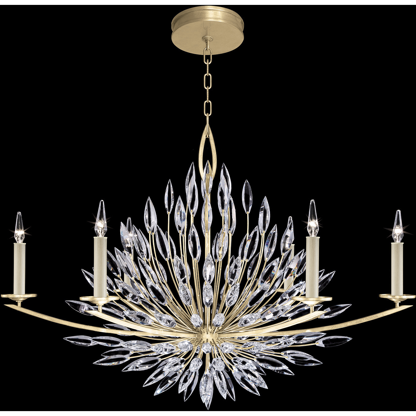 Fine Art 883240-1ST Lily Buds 6 Light 48 inch Gold Chandelier