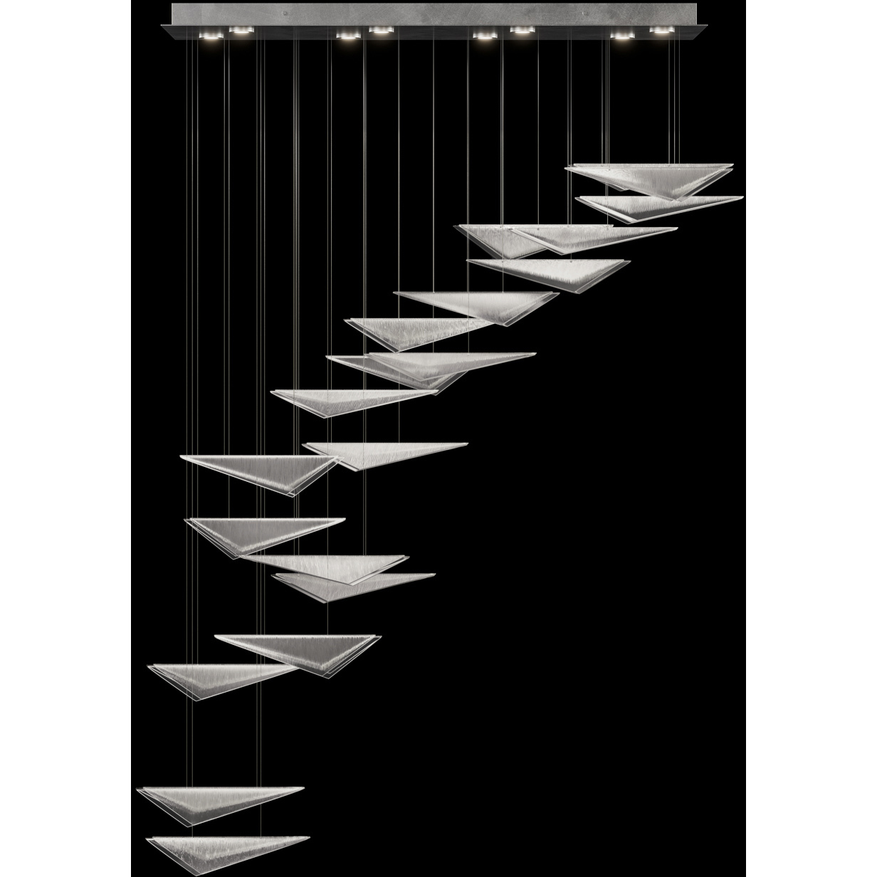 Volo 8 Light 60.5 inch Silver Pendant Ceiling Light
