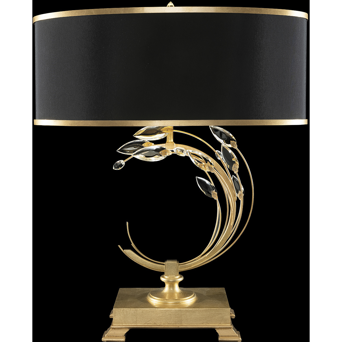 Crystal Laurel 31 inch 150 watt Gold Table Lamp Portable Light