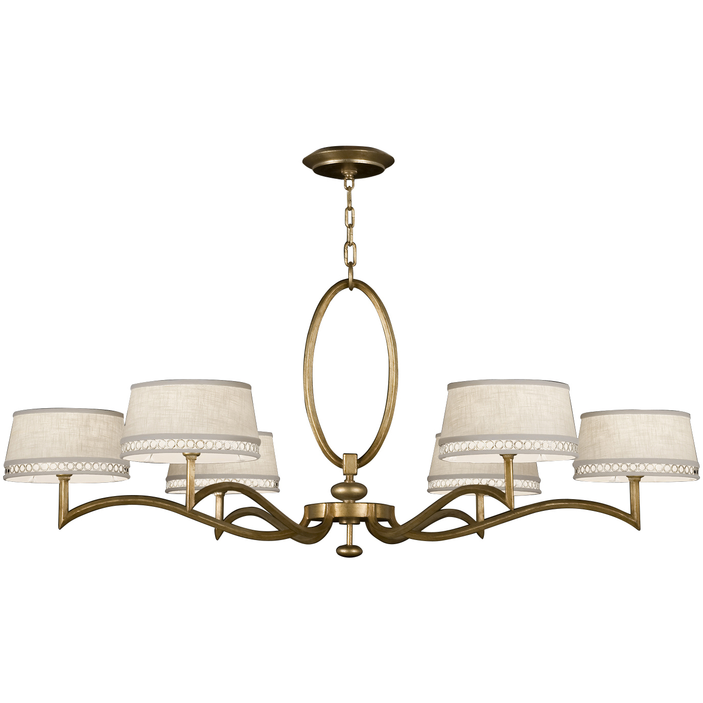 Allegretto 6 Light 51 inch Gold Chandelier Ceiling Light
