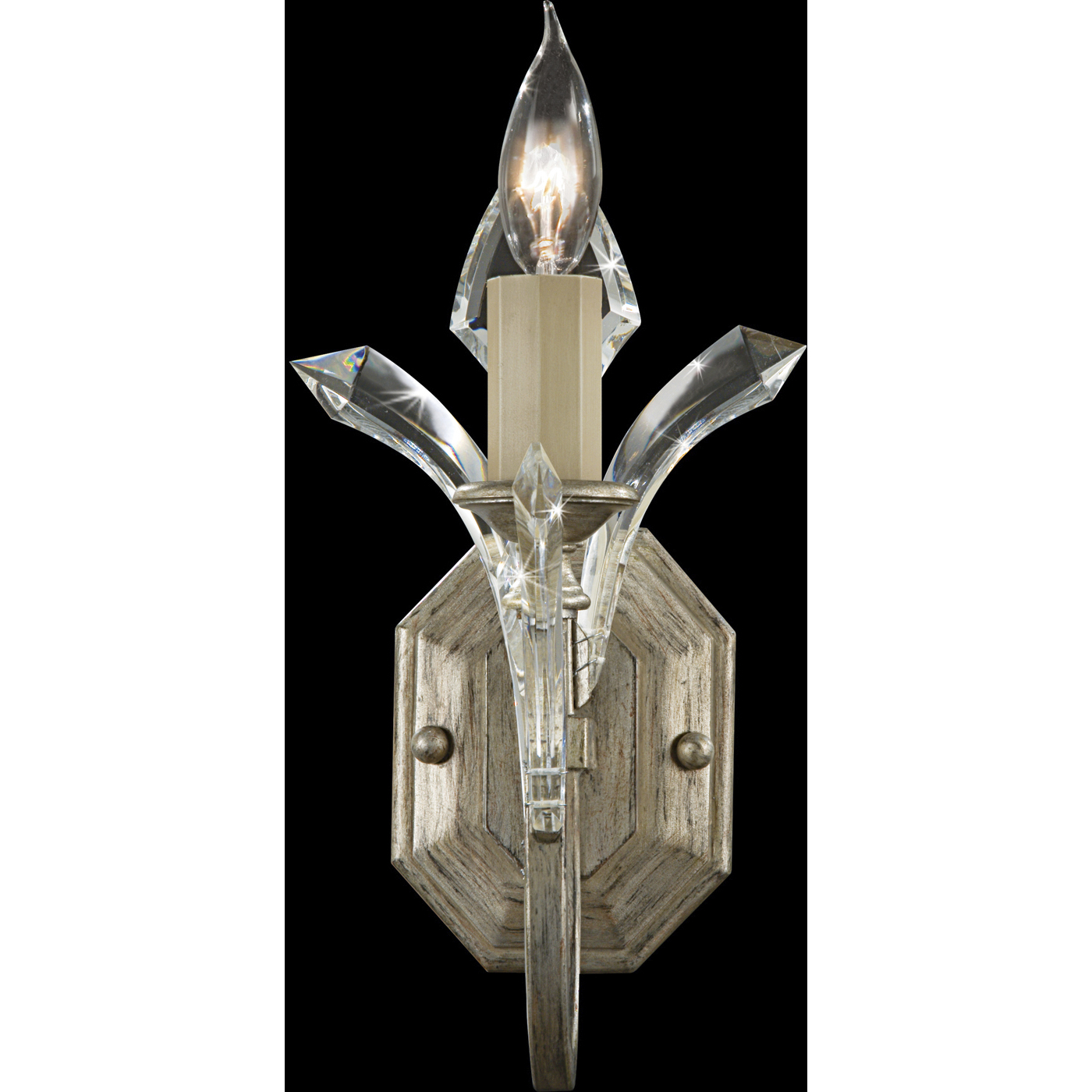 Beveled Arcs 1 Light 7 inch Silver Sconce Wall Light