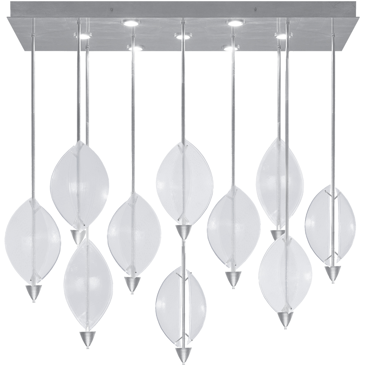 Embark 17 Light 59 inch Silver Pendant Ceiling Light