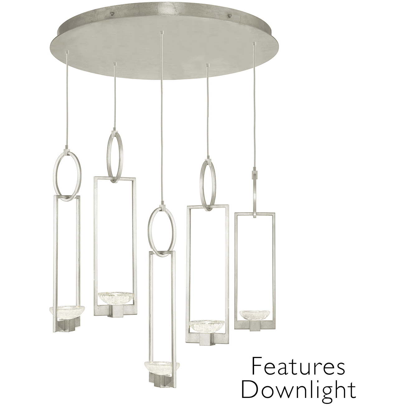 Delphi LED 26.5 inch Silver Pendant Ceiling Light