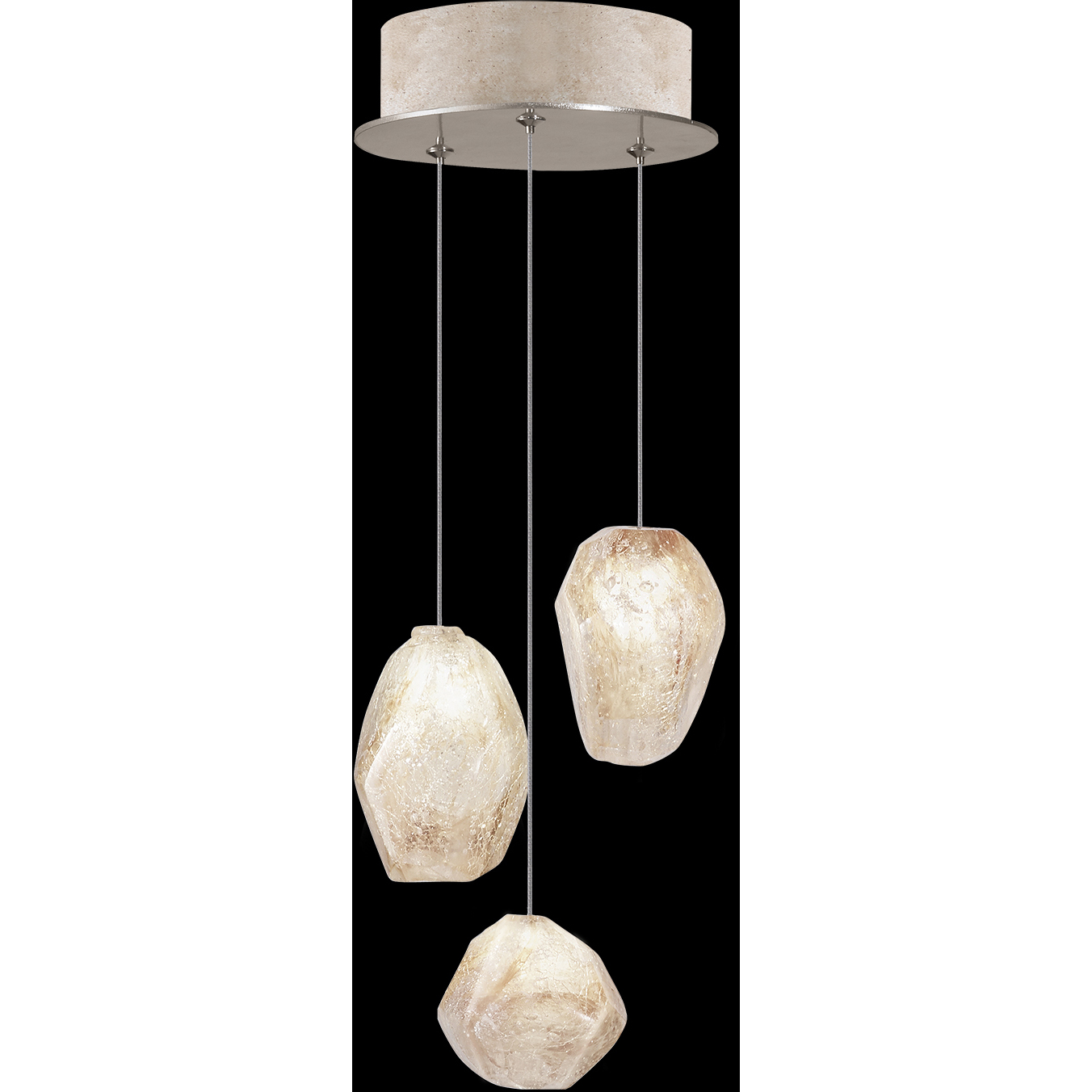 Natural Inspirations 3 Light 9 inch Gold Pendant Ceiling Light