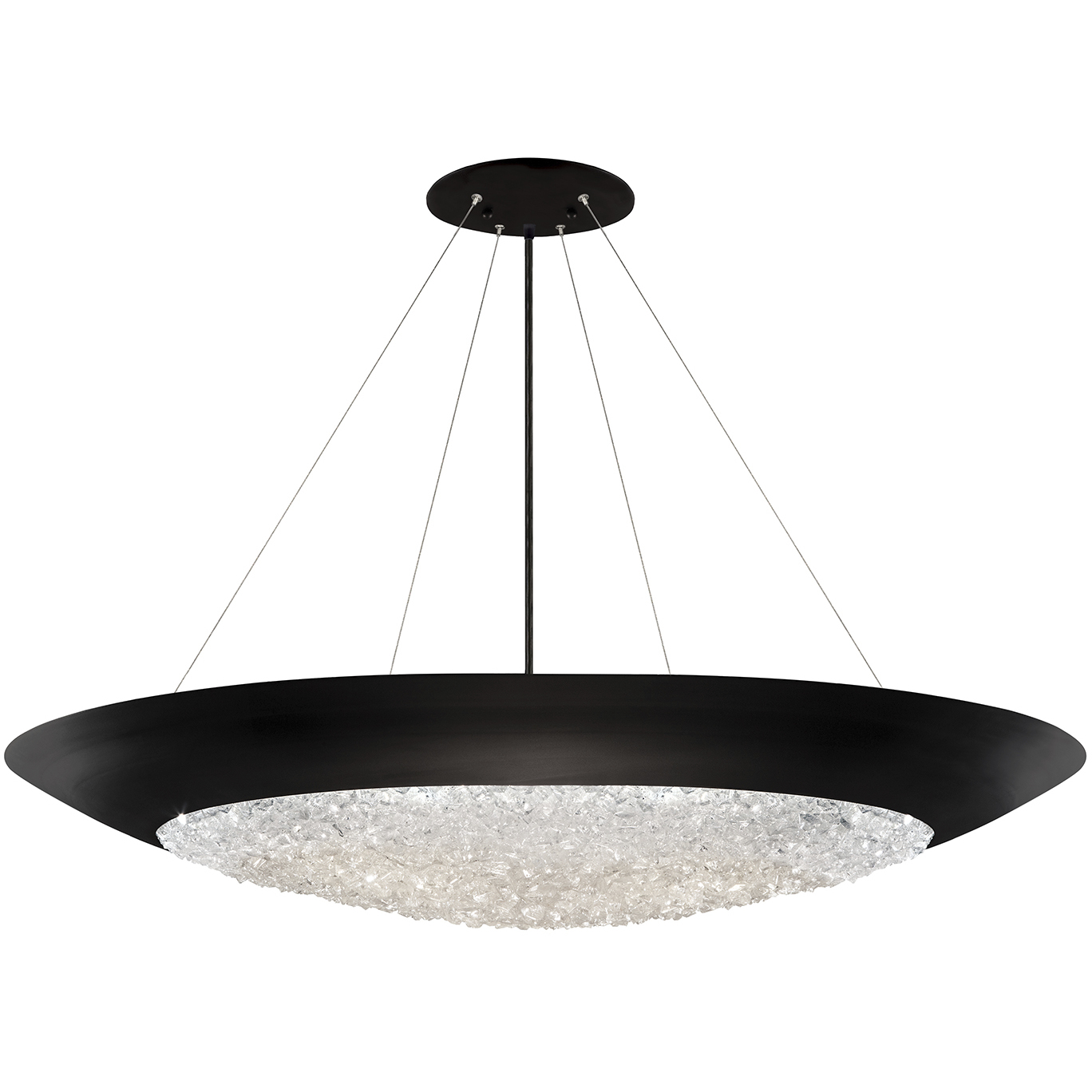Arctic Halo 3 Light 44 inch Black Pendant Ceiling Light