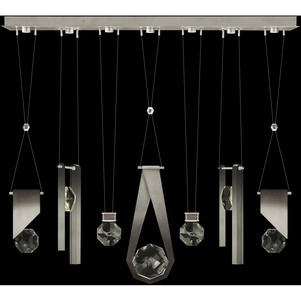 Aria 14 Light 60 inch Silver Pendant Ceiling Light