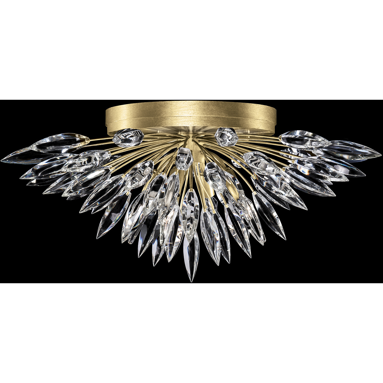 Lily Buds 4 Light 26 inch Gold Flush Mount Ceiling Light