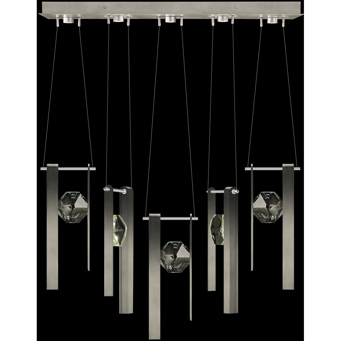 Aria 10 Light 43 inch Silver Pendant Ceiling Light