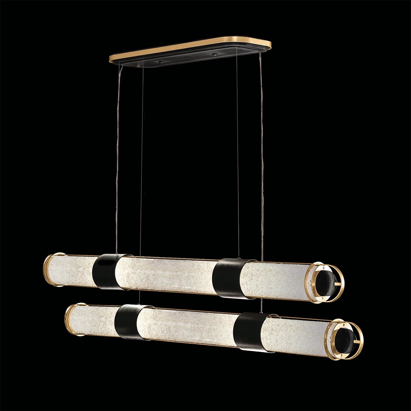 Bond LED 60 inch Black and Gold Pendant Ceiling Light