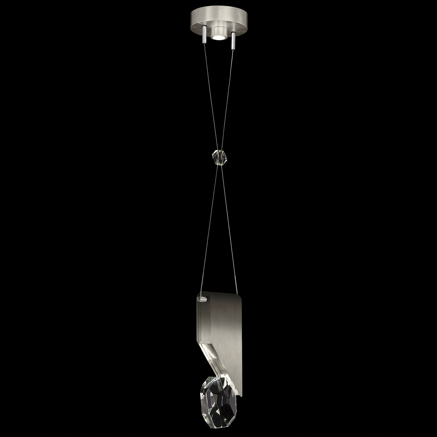 Aria 2 Light 7.25 inch Silver Pendant Ceiling Light in Silver Leaf