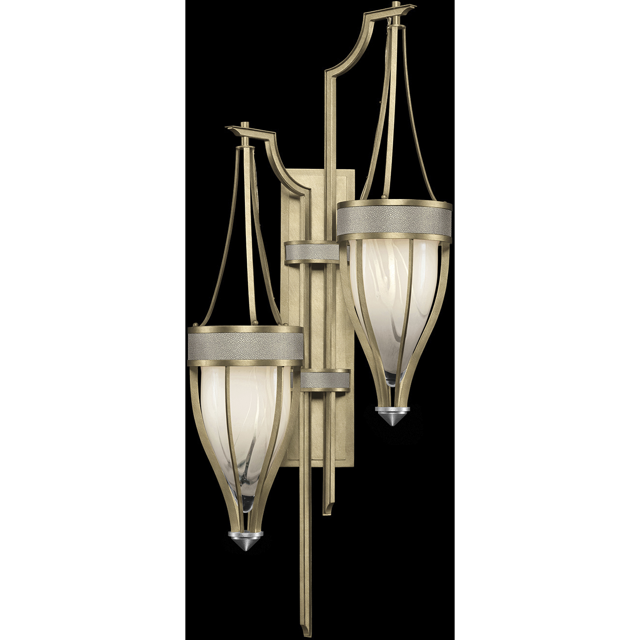 Mirage 2 Light 17.25 inch Gold Sconce Wall Light
